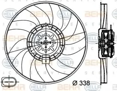 8EW 351 044-361 BEHR/HELLA/PAGID Вентилятор охлаждения радиатора