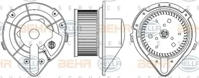 Вентилятор салона BEHR/HELLA/PAGID 8EW 351 044-371