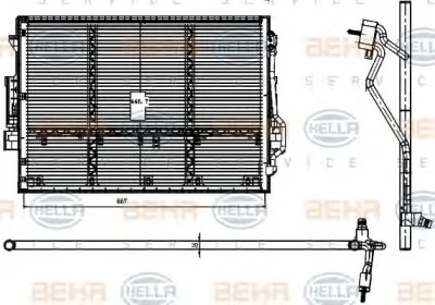 8FC 351 000-391 BEHR/HELLA/PAGID Радиатор кондиционера