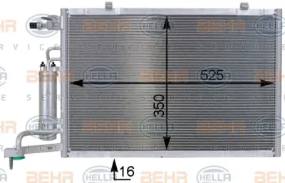 8FC 351 000-401 BEHR/HELLA/PAGID Радиатор кондиционера