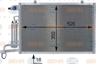 8FC 351 000-411 BEHR/HELLA/PAGID Радиатор кондиционера