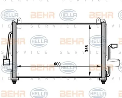 8FC 351 024-141 BEHR/HELLA/PAGID Радиатор кондиционера