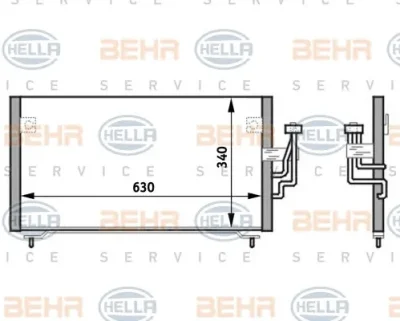 8FC 351 024-151 BEHR/HELLA/PAGID Радиатор кондиционера