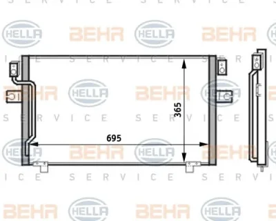 8FC 351 024-171 BEHR/HELLA/PAGID Радиатор кондиционера