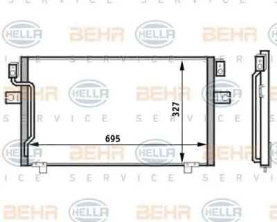 8FC 351 024-181 BEHR/HELLA/PAGID Радиатор кондиционера