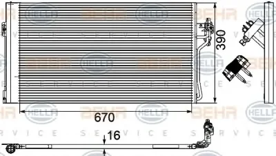 8FC 351 024-511 BEHR/HELLA/PAGID Радиатор кондиционера