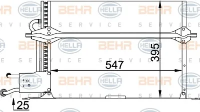 8FC 351 035-291 BEHR/HELLA/PAGID Радиатор кондиционера