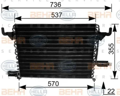 8FC 351 035-311 BEHR/HELLA/PAGID Радиатор кондиционера