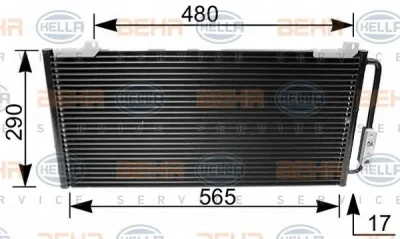 8FC 351 035-641 BEHR/HELLA/PAGID Радиатор кондиционера