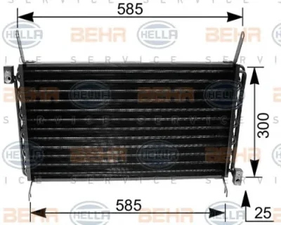 8FC 351 035-671 BEHR/HELLA/PAGID Радиатор кондиционера