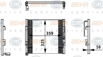 8FC 351 035-731 BEHR/HELLA/PAGID Радиатор кондиционера
