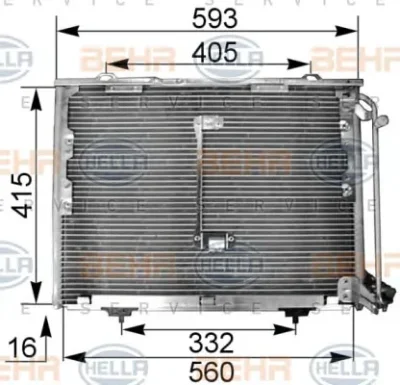 8FC 351 036-014 BEHR/HELLA/PAGID Радиатор кондиционера