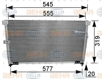 8FC 351 036-301 BEHR/HELLA/PAGID Радиатор кондиционера