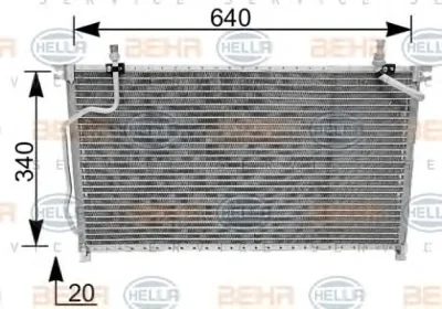 8FC 351 036-431 BEHR/HELLA/PAGID Радиатор кондиционера