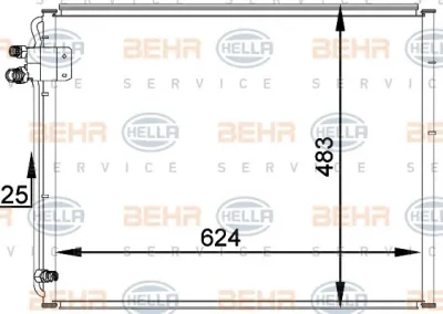 8FC 351 036-761 BEHR/HELLA/PAGID Радиатор кондиционера