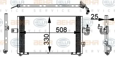 8FC 351 037-271 BEHR/HELLA/PAGID Радиатор кондиционера