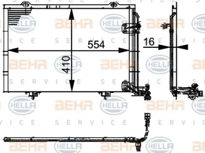 8FC 351 037-331 BEHR/HELLA/PAGID Радиатор кондиционера