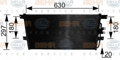 8FC 351 037-431 BEHR/HELLA/PAGID Радиатор кондиционера