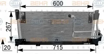 8FC 351 037-581 BEHR/HELLA/PAGID Радиатор кондиционера