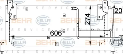 8FC 351 037-591 BEHR/HELLA/PAGID Радиатор кондиционера