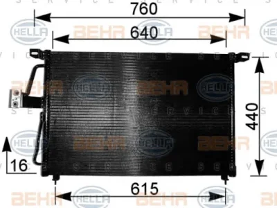 8FC 351 037-611 BEHR/HELLA/PAGID Радиатор кондиционера