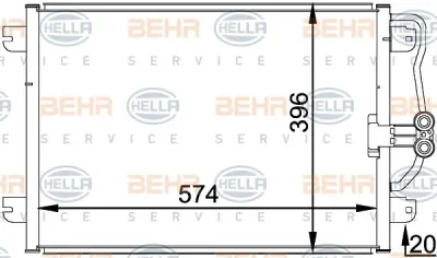 8FC 351 037-751 BEHR/HELLA/PAGID Радиатор кондиционера