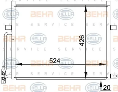 8FC 351 038-201 BEHR/HELLA/PAGID Радиатор кондиционера