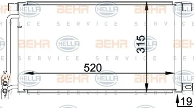 8FC 351 038-211 BEHR/HELLA/PAGID Радиатор кондиционера