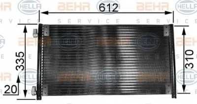 8FC 351 038-311 BEHR/HELLA/PAGID Радиатор кондиционера