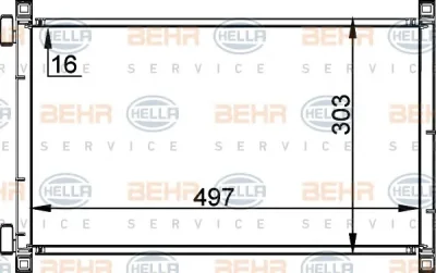 8FC 351 038-321 BEHR/HELLA/PAGID Радиатор кондиционера