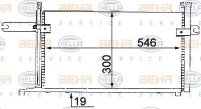 8FC 351 038-411 BEHR/HELLA/PAGID Радиатор кондиционера