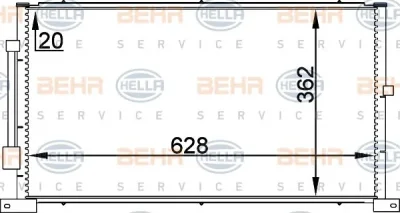 8FC 351 038-711 BEHR/HELLA/PAGID Радиатор кондиционера