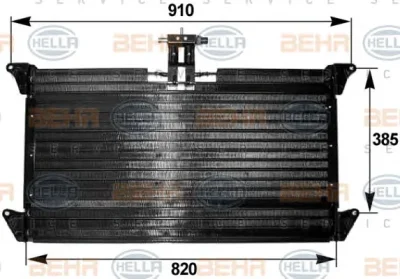 8FC 351 300-181 BEHR/HELLA/PAGID Радиатор кондиционера