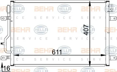 8FC 351 300-241 BEHR/HELLA/PAGID Радиатор кондиционера