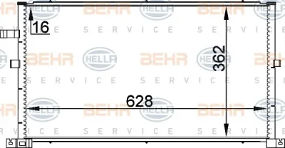 8FC 351 300-321 BEHR/HELLA/PAGID Радиатор кондиционера