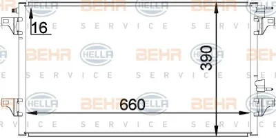 8FC 351 300-341 BEHR/HELLA/PAGID Радиатор кондиционера