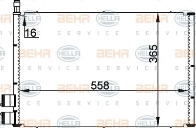 8FC 351 300-351 BEHR/HELLA/PAGID Радиатор кондиционера
