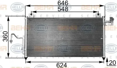 8FC 351 300-471 BEHR/HELLA/PAGID Радиатор кондиционера