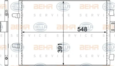 8FC 351 300-651 BEHR/HELLA/PAGID Радиатор кондиционера