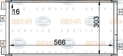 8FC 351 300-741 BEHR/HELLA/PAGID Радиатор кондиционера