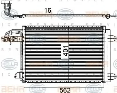 8FC 351 301-041 BEHR/HELLA/PAGID Радиатор кондиционера