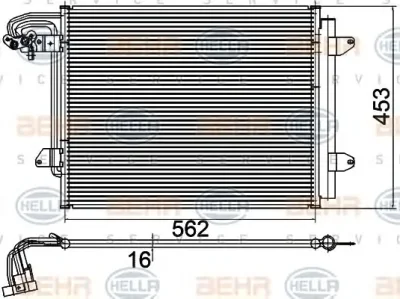 8FC 351 301-051 BEHR/HELLA/PAGID Радиатор кондиционера