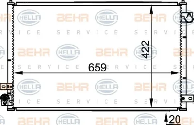 8FC 351 301-231 BEHR/HELLA/PAGID Радиатор кондиционера