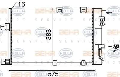 8FC 351 301-244 BEHR/HELLA/PAGID Радиатор кондиционера