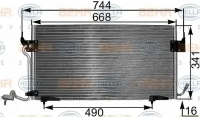 8FC 351 301-291 BEHR/HELLA/PAGID Радиатор кондиционера