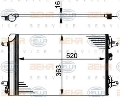 8FC 351 301-521 BEHR/HELLA/PAGID Радиатор кондиционера