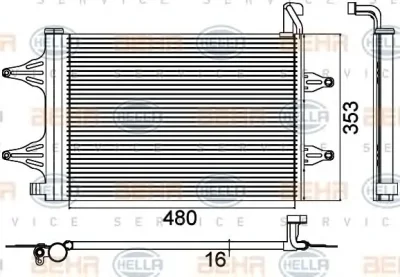8FC 351 301-531 BEHR/HELLA/PAGID Радиатор кондиционера
