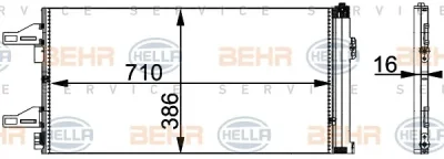 8FC 351 301-601 BEHR/HELLA/PAGID Радиатор кондиционера