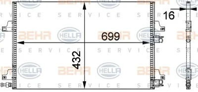 8FC 351 301-631 BEHR/HELLA/PAGID Радиатор кондиционера