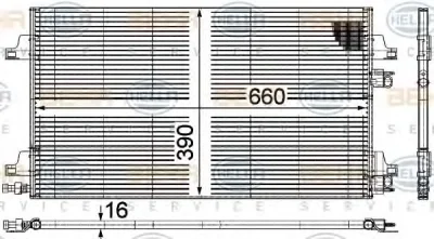 8FC 351 301-644 BEHR/HELLA/PAGID Радиатор кондиционера